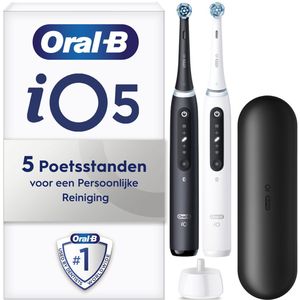 Oral-B iO 5 - Zwart & Wit - Elektrische Tandenborstel - Ontworpen Door Braun