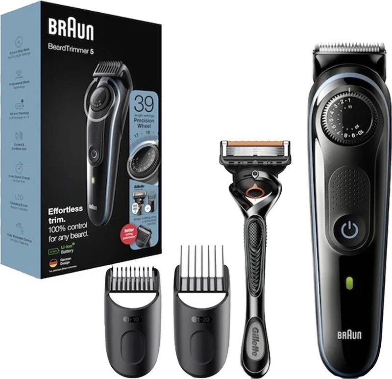 Braun BT5340 Baardtrimmer Zwart/Blauw