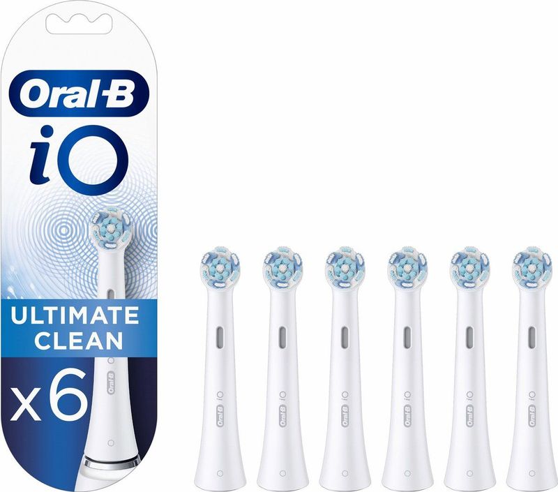 Oral-B - iO Ultimate Clean - Opzetborstels - Wit - Verpakking Van 6 Stuks