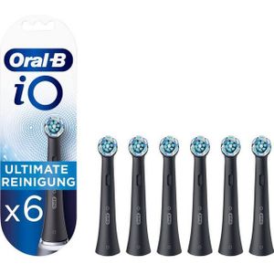 Oral-B - iO Ultimate Clean - Opzetborstels - Zwart - Verpakking Van 6