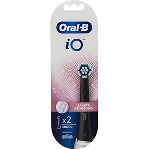 Oral-B iO tandenborstels voor elektrische tandenborstel, zachte tandenborstel, tandenborstel, tandenborstel, tandenborstel, Oral-B, zwart, 2 stuks