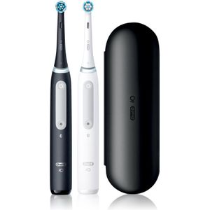 Oral B iO4 DUO Elektrische Tandenborstel met Etui Black & White 2 st