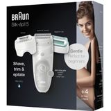 Braun Silk-épil 5-625 - Epilator - 3 in 1 - Inclusief 2 Extra's & Scheerkop - Voor Zachte Ontharing - Wit/Paars