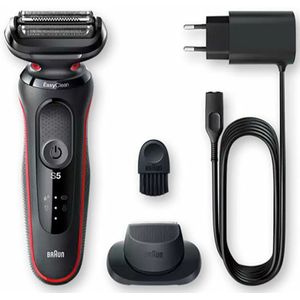 Braun Series 5 51-R1200S, Folienschaber, AutoSense, Tasten, Schwarz, Rot, Akku, Lithium-Ion (Li-Ion)