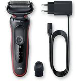 Braun Series 5 51-R1000s Elektrisch Scheerapparaat - Elektrisch Scheerapparaat voor Mannen - Scheren - Scheerapparaat - Scheerapparaat voor Mannen - Rood