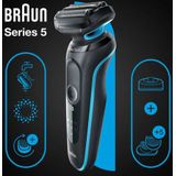 Braun - 51-M4500CS - Elektrisch Scheerapparaat - Zwart/Blauw - Oplaadbaar