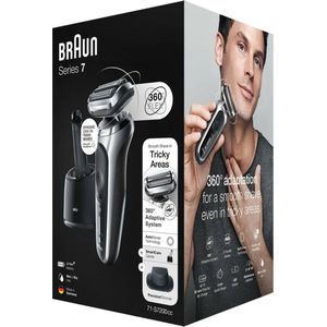 Braun - Series 7 71-S7200cc - Scheerapparaat - Zwart, Zilver - Lithium-Ion