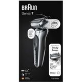 Braun Series 7 71-S1000s, Folienschaber, AutoSense, 360° Adaptive system, Tasten, Silber, LED, Akku