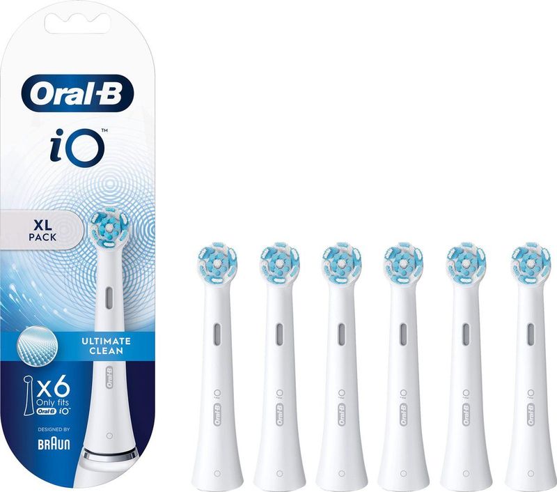 Oral-B iO Ultimate Clean - Opzetborstels - 6 Stuks - Elektrische Tandenborstel Compatibel