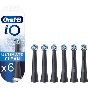 Oral-B iO Ultimate Clean Zwarte Opzetborstels Voor Elektrische Tandenborstel, Verpakking Van 6, Geschikt Voor Brievenbus