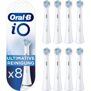 Oral-B iO Ultimate Clean Opzetborstels Voor Elektrische Tandenborstel, Wit, Verpakking Van 8 Stuks, Geschikt Voor Brievenbus