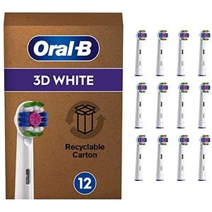 12 stuks witte Oral-B 3D-opzetborstels met CleanMaximiser-technologie