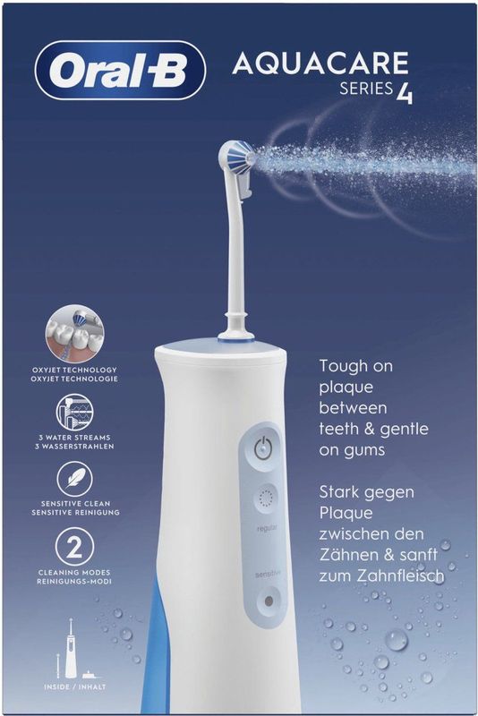 Oral-B - Aquacare 4 - Elektrische Tandenborstel - Oxyjet Technologie - Wit