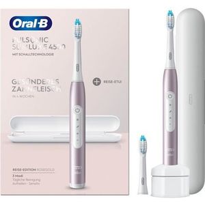 Oral-B Pulsonic El-tandbørste + Rejse-etui Pulsonic Slim Luxe 4500 Rosegold