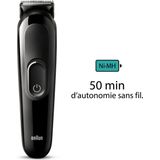 Braun MGK3410 Tondeuset - Zwart - Accu - 50 Minuten Gebruikstijd