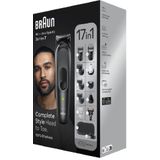 Braun MGK7491 All-in-One trimmer Series 7 17-in-1 set voor baard, haar, lichaam en nog veel meer, cadeau-idee voor mannen, 100% waterdicht, 100 minuten looptijd, ProBlade, scherp en duurzaam