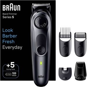 Braun Baardtrimmer - Series 5 - BT5420 - Trimmer Voor Heren met Stylingtools en 100 Minuten Gebruiks