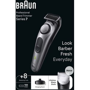 Braun BeardTrimmer 7 BT7420 Batterij/Accu 40 2 cm Zwart, Grijs