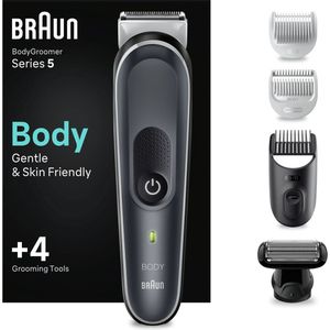Braun Lichaamsverzorger Series 5 5360, Lichaamsverzorger Voor Heren - Borst, Oksels, Schaamstreek, Manscaping en Meer - Incl. Kammen, SkinShield Technologie, Opzetstuk, Waterbestendig