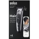Braun - HC7390 - Haartrimmer - Zwart/Grijs - Draadloos - 50 min Gebruikstijd