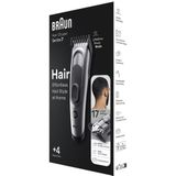 Braun - HC7390 - Haartrimmer - Zwart/Grijs - Draadloos - 50 min Gebruikstijd
