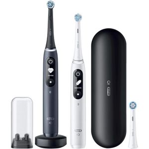 Oral-B - iO 7 Duo - Elektrische Tandenborstel - Zwart en Wit - Inclusief Accessoires