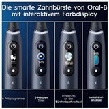 Oral-B iO - 8 - Oplaadbare Elektrische Tandenborstels Powered By Braun, Witte En Zwarte Handvatten Met Revolutionaire Magnetische Technologie, Kleurendisplay, 3 Opzetborstels, 1 Premium Reisetui