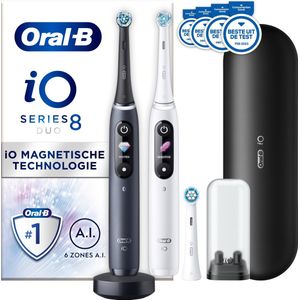 Oral-B iO 8 - Wit En Zwart - Elektrische Tandenborstels - Duopack