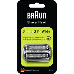 Braun Series 3 32S - Elektrisch Scheerapparaat Vervangende Scheerkop - Scheerblad Zilver