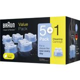 Braun Clean & Renew - Reiniging voor scheerapparaat - Blauw - 5 stuks
