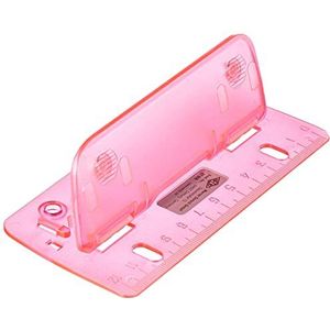 Wedo 67809 perforator van kunststof voor het perforeren van gaten met 8 cm afstand en schaalverdeling van 12 cm, roze