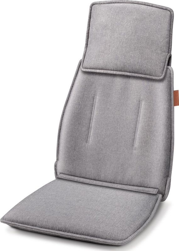 Beurer MG 330 Shiatsu-massagezitkussen, 3 massagezones en 2 intensiteiten, diepwerkende massage voor nek, boven- en onderrug, handsimulerende massage in de nek, grijs