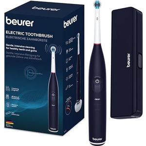 Beurer TB 50 Elektrische tandenborstel - 3 Individuele programma's: Clean, Sensitive & White - Batterijduur tot 45 dagen - Incl. opbergbox, lader, adapter & borstelkop - Timer - Goed getest - 3 Jaar garantie - Donker blauw