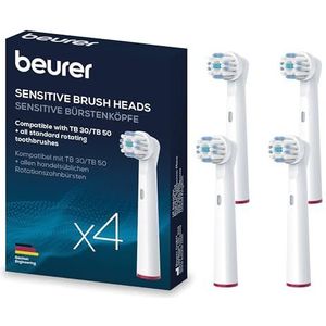 BEURER TB4 Sensitive Vervangende Opzetstuk voor Tandenborstel for Beurer TB30/50 4 st