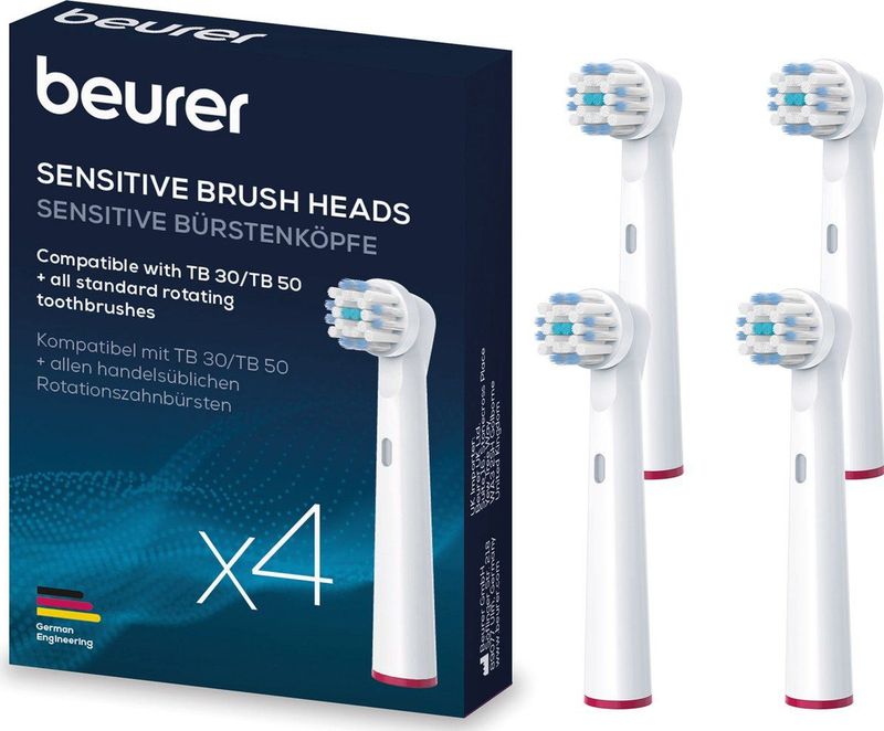 Beurer - Opzetbostels Sensitive - Compatibel met Oral-B - 4 Stuks