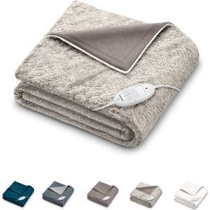 Beurer Warmtedeken Nordic Test: zeer goed Luxe elektrische bovendeken Ultrazachte Nordic fleece HD 75 Taupe