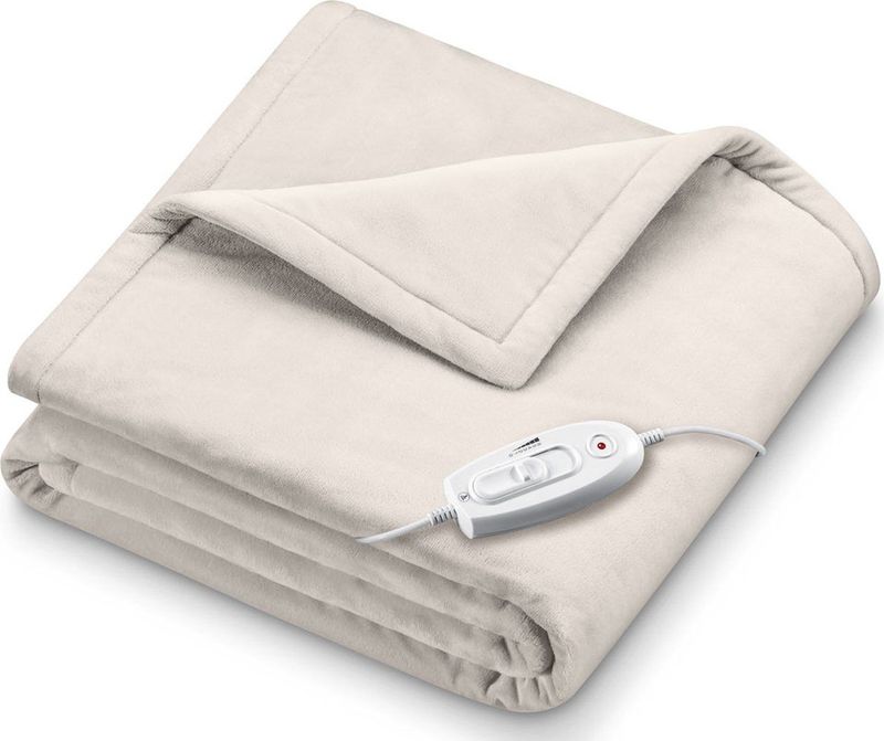 Sanitas SHD 70 - Elektrische Warmtedeken - Beige - 180 x 130 cm - Fleece - Machinewasbaar