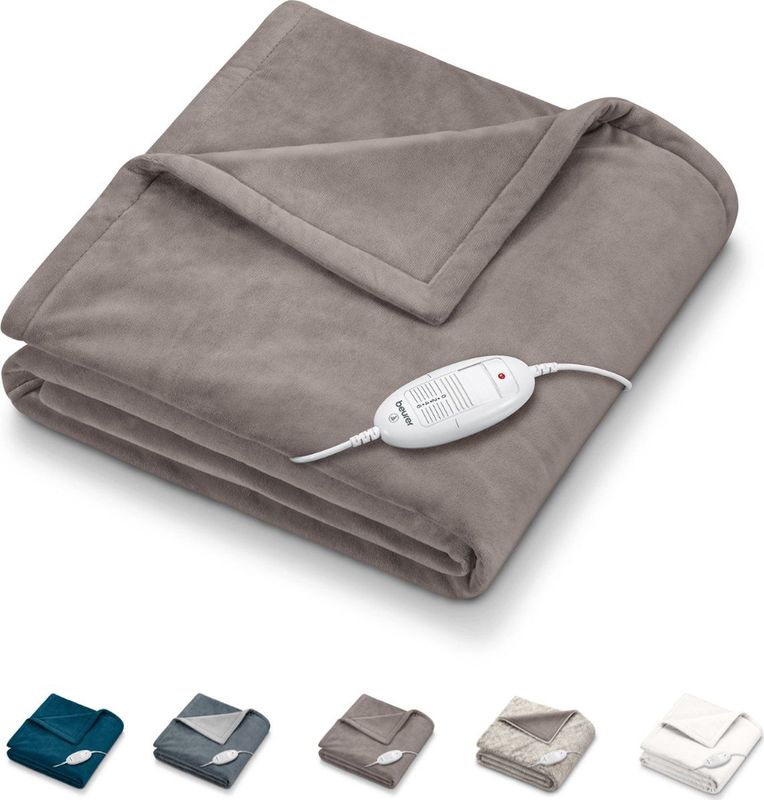 Beurer - HD 75 - Warmtedeken - Taupe - Fleece - 6 Warmtestanden