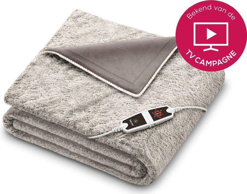 Beurer - HD 150 XXL - Elektrische Deken - Taupe Mix - Ultrazachte Nordic Fleece
