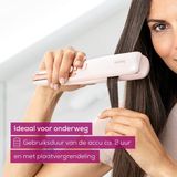Beurer HT 22 Splijtenverwijderaar, verwijdert gespleten haarpunten en kapotte haarpunten snel en effectief, zonder lengteverlies voor gezond haar, met led-display, 2 uur batterijduur, roze