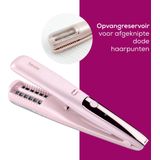 Beurer HT 22 Splijtenverwijderaar, verwijdert gespleten haarpunten en kapotte haarpunten snel en effectief, zonder lengteverlies voor gezond haar, met led-display, 2 uur batterijduur, roze