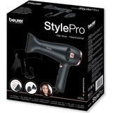 Beurer - HC 55 - Haardroger - Zwart - 2000 Watt - 3 Warmte standen - 2 Opzetstukken