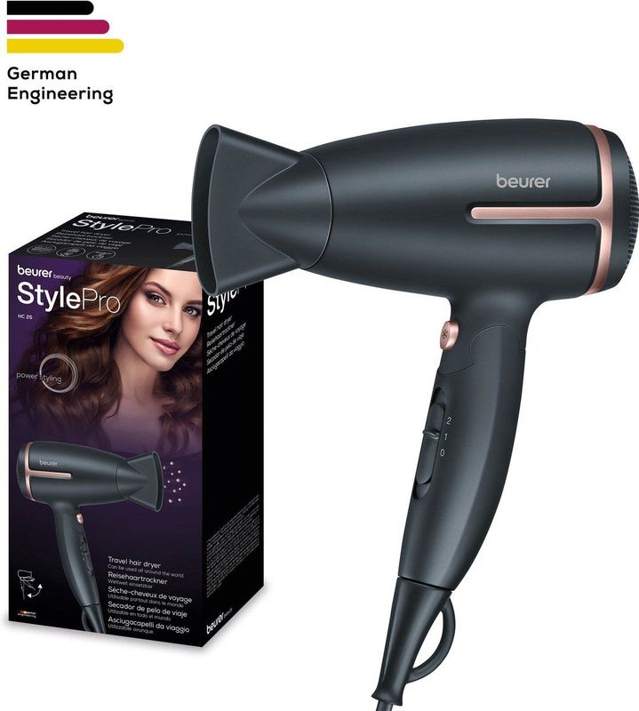 Beurer - HC 25 - Reishaardroger - Compact - 1600 Watt - Inklapbare Handgreep