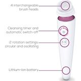 Beurer - FC 95 - Gezichtsreinigingsborstel - Elektrisch - Waterbestendig IPX 7 - Incl. netadapter en laadstation