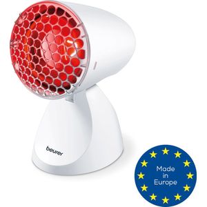 Beurer IL 11 Infraroodlamp met beschermrooster, medisch apparaat met weldadige warmte voor gebruik bij verkoudheid en spierspanning, 5 hellingsniveaus, inclusief beschermbril