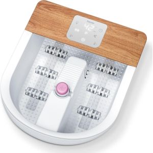 Beurer FB 65 Wellness Bain de pieds à bulles avec chauffage de l'eau et éclairage activable, station de pédicure rotative intégrée, massage relaxant par vibrations et bulles