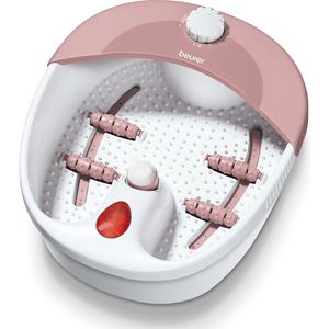 Beurer FB 20 Voetbubbelbad, massage met bubbels en vibratie (3 niveaus), infraroodlicht, pedicureaccessoires, spatbescherming, antisliprubberen voetjes