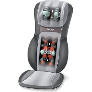 Beurer MG 295 Black Shiatsu Massagekussen - Massagestoel - 3-in-1 - Rug en nek - 4 Shiatsu massagekoppen - 2 Shiatsu nekmassage vingers - 3D Tuimeltechniek - 3 Zones - 2 Snelheden - Timer - Licht - Verwarming - 3 Jaar garantie