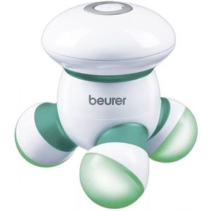 Beurer MG 16 mini massageapparaat groen, klein en handig, zachte vibratiemassage, met LED-lampje, rugmassage, wellness, massage onderweg, verlichten spanning