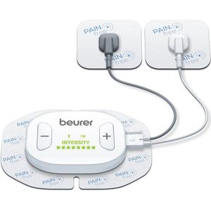 Beurer EM 70 Wireless TENS/EMS-apparaat, draadloos stimulatiestroomapparaat voor pijntherapie, spierstimulatie en massage, met app, inclusief 4 elektroden